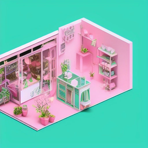 25579-62456620-tiny cute isometric tattoo studio in a cutaway box, soft smooth lighting, soft colors, pink and green color scheme, soft colors,.webp